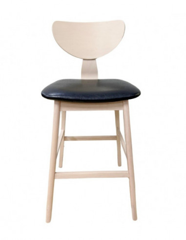 Taburete DUBLIN, madera de hevea, natural,...