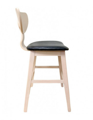 Taburete DUBLIN, madera de hevea, natural,...