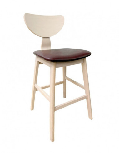 Taburete DUBLIN, madera de hevea, natural,...