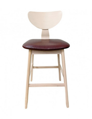 Taburete DUBLIN, madera de hevea, natural,...