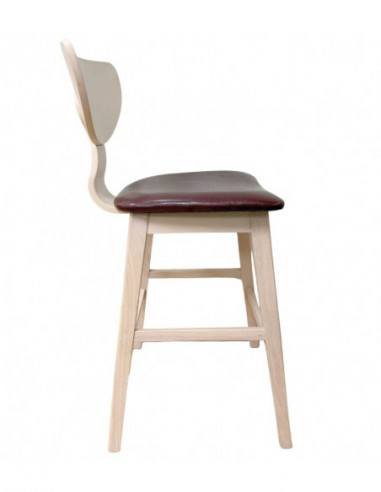 Taburete DUBLIN, madera de hevea, natural,...