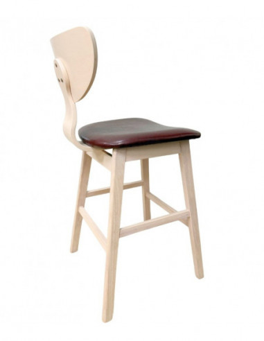 Taburete DUBLIN, madera de hevea, natural,...