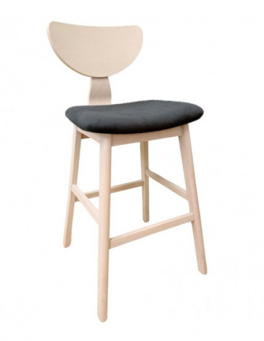 Taburete DUBLIN, madera de hevea, natural,...