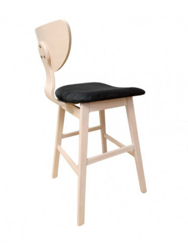 Taburete DUBLIN, madera de hevea, natural,...