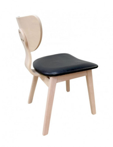 Silla DUBLIN, contrachapado de madera de hevea,...