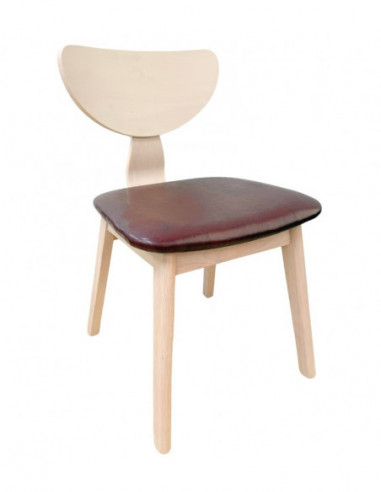 Silla DUBLIN, contrachapado de madera de hevea,...