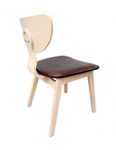 Silla DUBLIN, contrachapado de madera de hevea,...