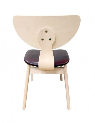 Silla DUBLIN, contrachapado de madera de hevea,...