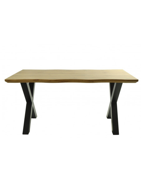Mesa LERMA 160, metal, negro, tapa DM bilaminado 160 x 90 cms