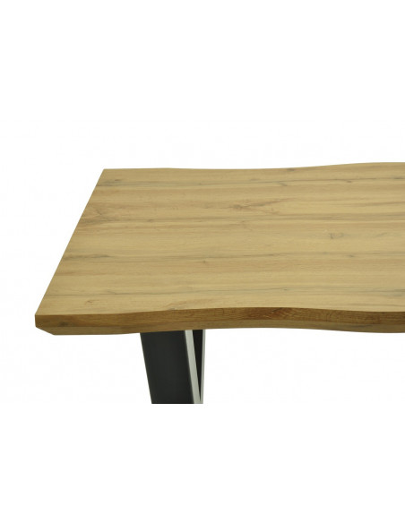 Mesa LERMA 160, metal, negro, tapa DM bilaminado 160 x 90 cms