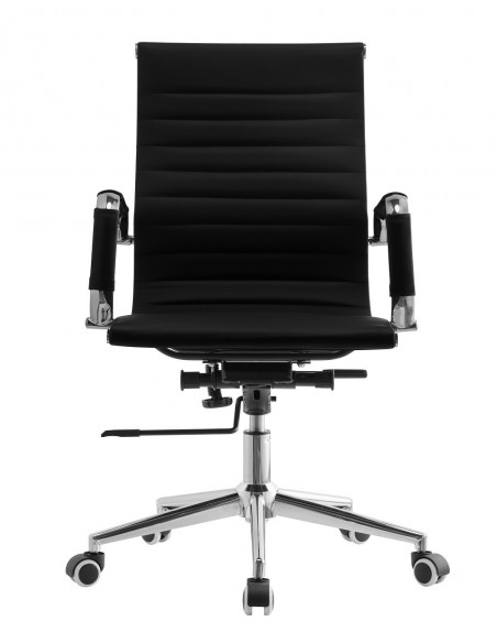 Sillón de oficina OLIVER, giratorio, regulación de altura, basculante profundo, similpiel negra