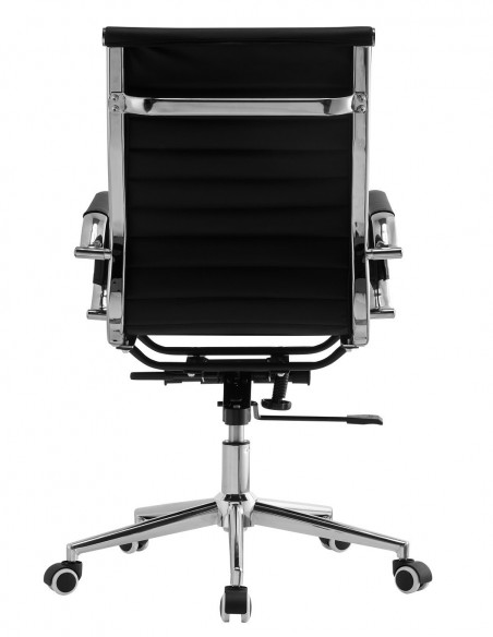 Sillón de oficina OLIVER, giratorio, regulación de altura, basculante profundo, similpiel negra