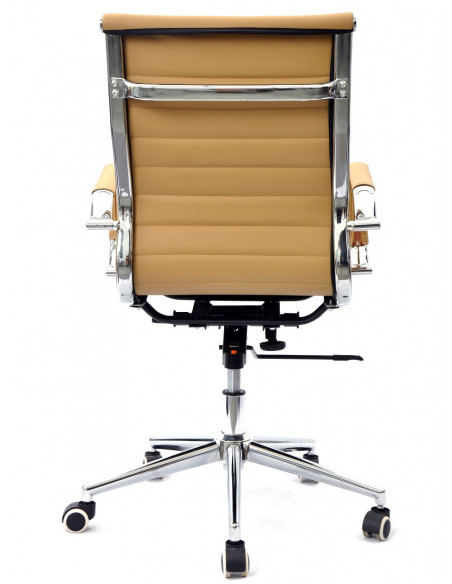 Sillón de oficina OLIVER, giratorio, regulación de altura, basculante profundo, similpiel marrón claro