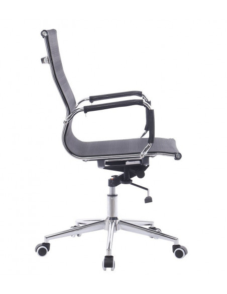 Sillón de oficina IGOR, giratorio, regulación de altura, basculante profundo, malla negra