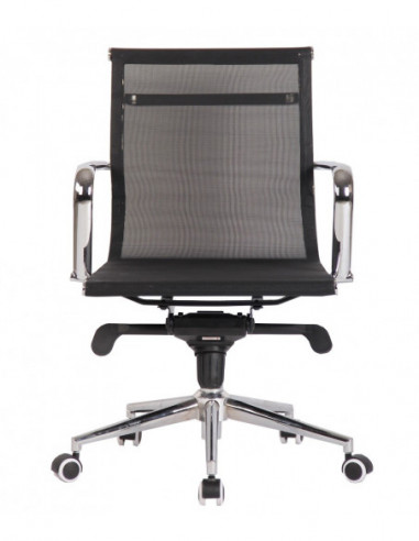 Sillón de oficina ZURICH, giratorio, malla negra