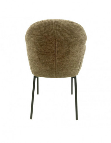 Sillón GIORGIO, metal, tapizado chenilla marrón...