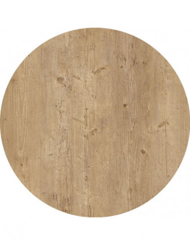 Tablero de mesa Werzalit WER-WOODART, Avalon Pine 4729, 70 cms de diámetro