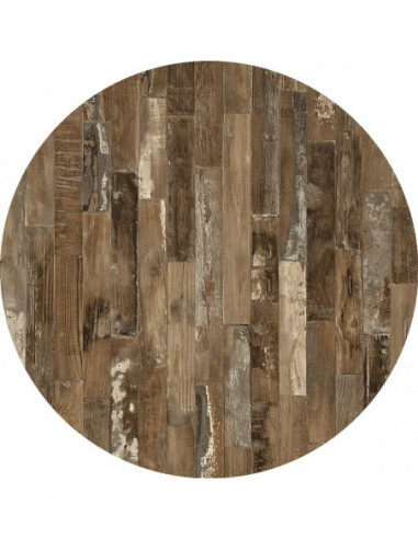 Tablero de mesa Werzalit WER-WOODART, Maracaibo 4614, 70 cms de diámetro