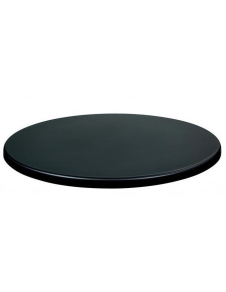 Tablero de mesa Werzalit WER-UNIART, Negro 3190, 80 cms de diámetro