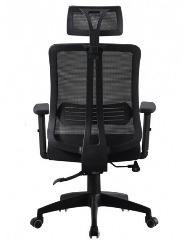Sillón de oficina VITRÉ, alto, negro, malla y...