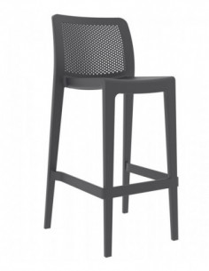 Taburete SOHO, apilable, polipropileno antracita