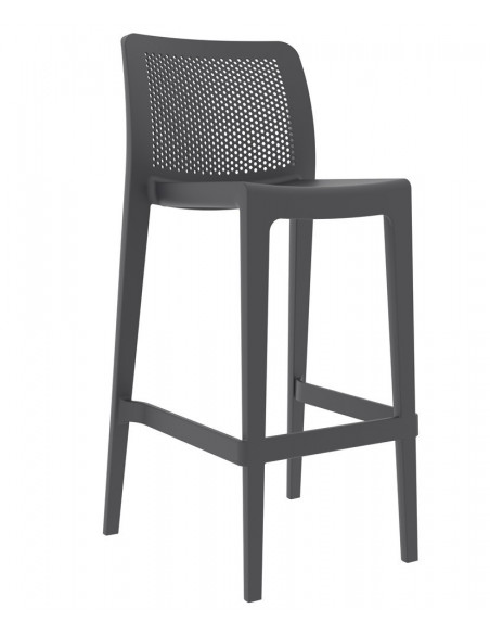 Taburete SOHO, apilable, polipropileno antracita