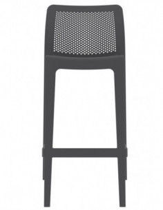 Taburete SOHO, apilable, polipropileno antracita 2