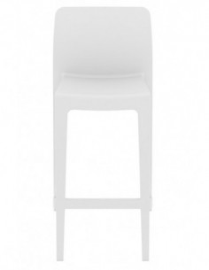 Taburete LITORAL, apilable, polipropileno blanco 2