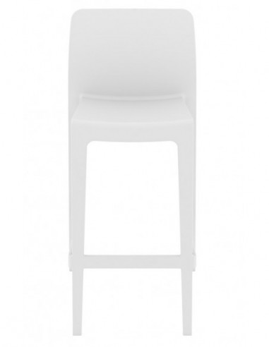 Taburete LITORAL, apilable, polipropileno blanco