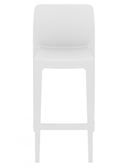 Taburete LITORAL, apilable, polipropileno blanco