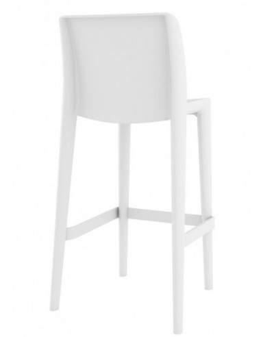 Taburete LITORAL, apilable, polipropileno blanco