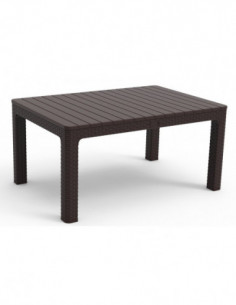 Mesa ALBUFEIRA, baja, polipropileno marrón chocolate, 90...