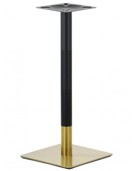 Base de mesa VERSALLES NEW 110 CUDO, alta, dorada y negra, 45 x 45 cms, altura 110 cms