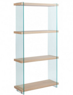 Estantería OSIRIS NEW, madera, cristal templado,...