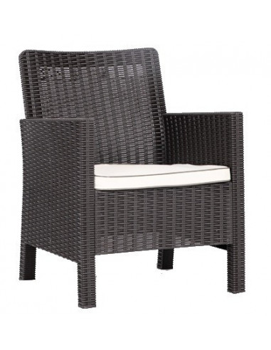 Sillón ADRIATICO, polipropileno marrón...