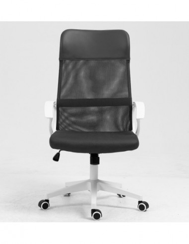 Sillón de oficina VERTON, blanco, malla y...