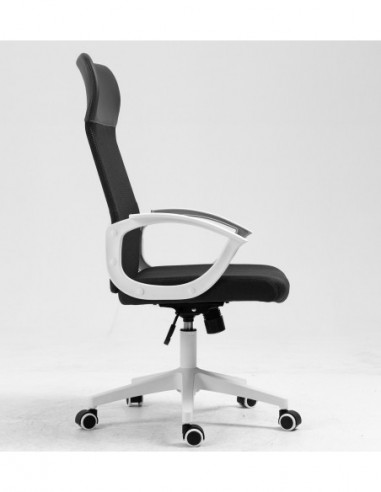 Sillón de oficina VERTON, blanco, malla y...