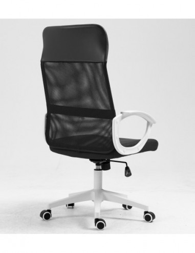 Sillón de oficina VERTON, blanco, malla y...