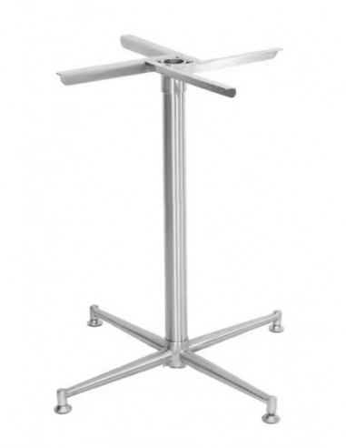 Base de mesa PAUDY, acero inoxidable, base de 63 x 63 cms, altura 72 cms