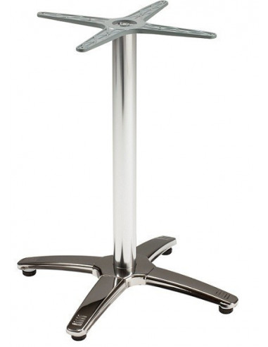 Base de mesa ROMA NEW, 4 brazos, inoxidable y aluminio