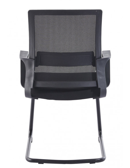 Sillón de oficina SURICE, fijo de patín, malla negra