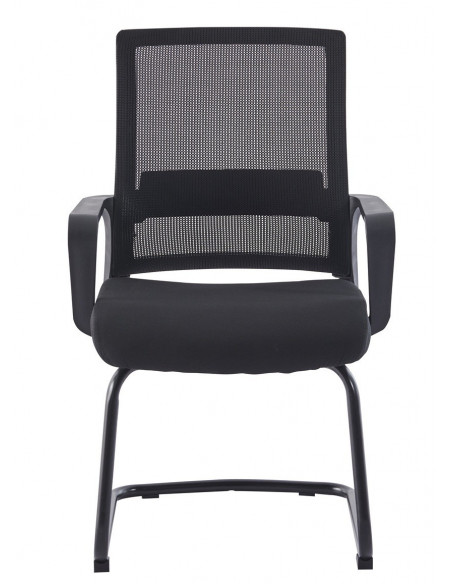 Sillón de oficina SURICE, fijo de patín, malla negra