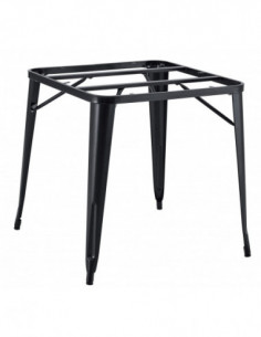 Base de mesa TOL EK, acero, negra, para tapa de 80 x 80 cms