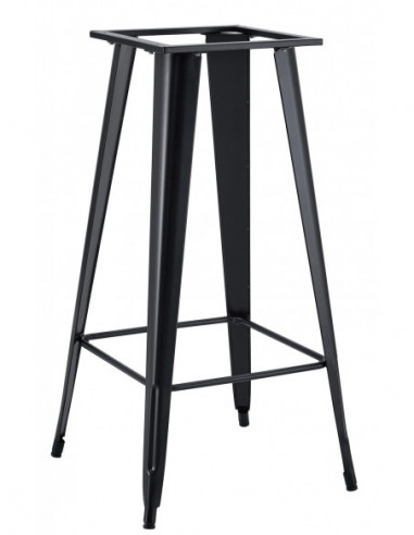 Base de mesa TOL EK, alta, acero, negra, para tapa de 60 x 60 cms