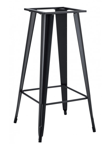 Base de mesa TOL EK, alta, acero, negra, para tapa de 60 x 60 cms