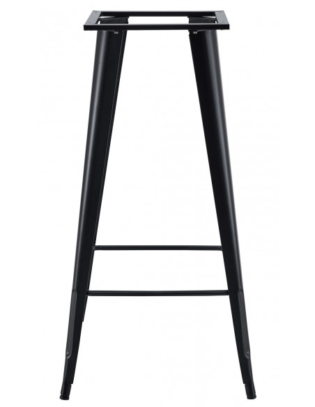 Base de mesa TOL EK, alta, acero, negra, para tapa de 60 x 60 cms