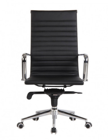 Sillón de oficina ROTERDAM, alto, similpiel negro