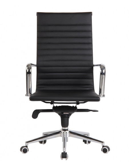 Sillón de oficina ROTERDAM, alto, similpiel negro