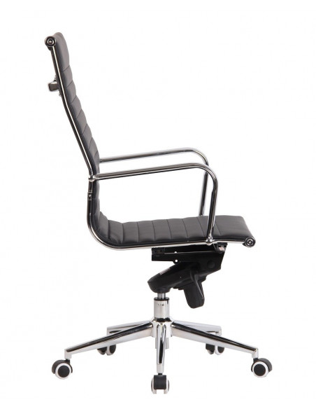 Sillón de oficina ROTERDAM, alto, similpiel negro