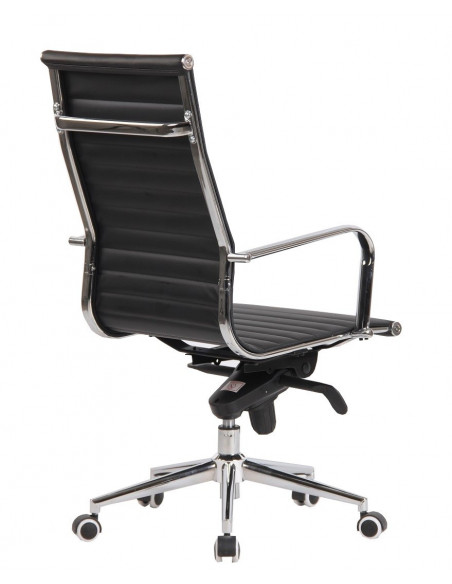 Sillón de oficina ROTERDAM, alto, similpiel negro
